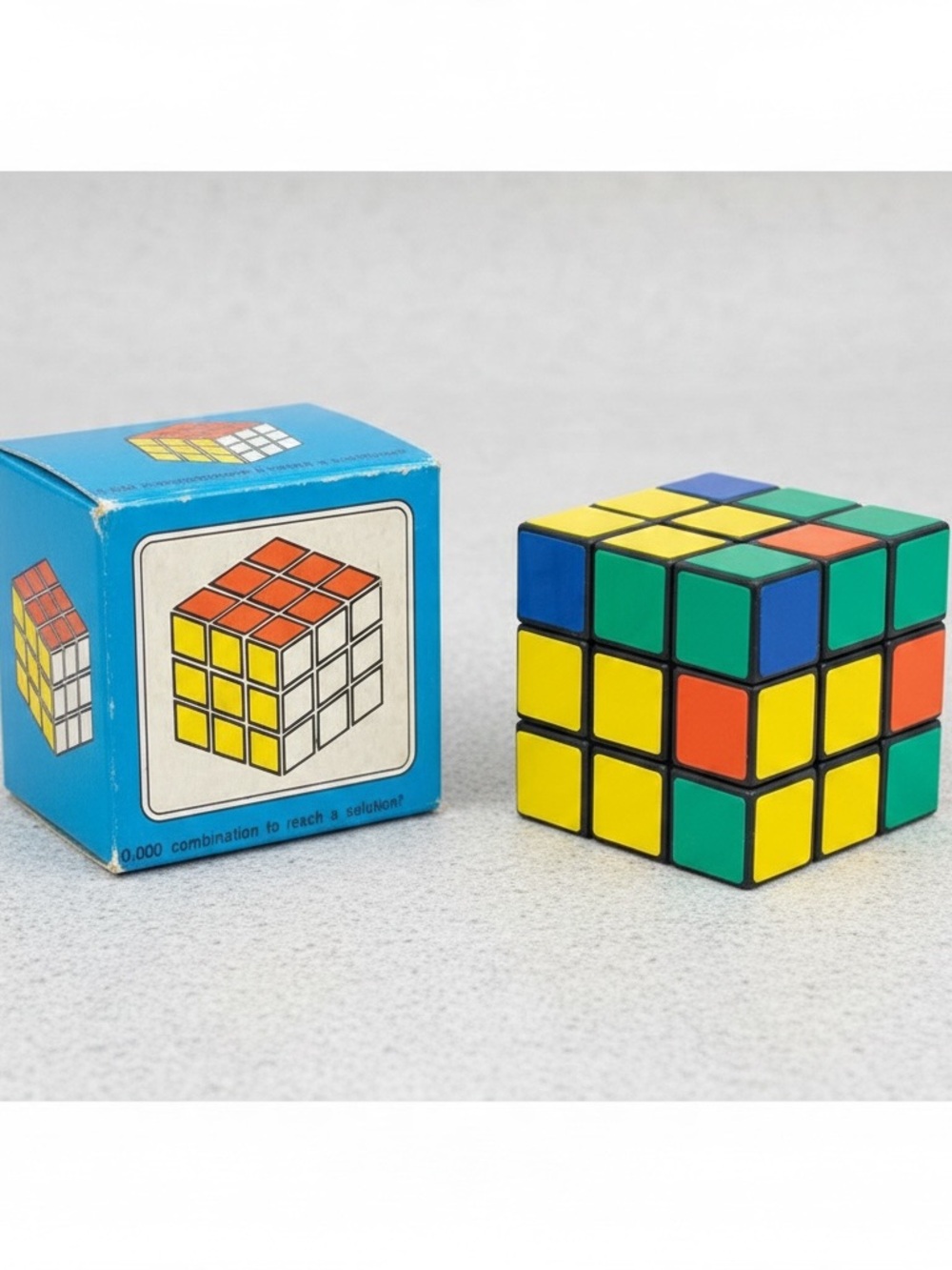 Vintage 3x3 Rubik’s Cube Puzzle with Original Wonderful Puzzler Box